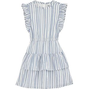 WE Fashion Jurk  donkerblauw / offwhite