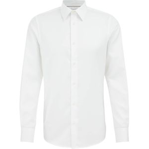 WE Fashion Heren Slim fit overhemd met structuur