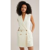 WE Fashion - Playsuit - Ecru - Linnenmix - Regular Fit