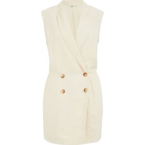 WE Fashion - Playsuit - Ecru - Linnenmix - Regular Fit
