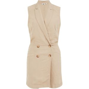 WE Fashion - Playsuit - Beige - Linnenmix - Regular Fit