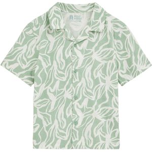 WE Fashion - Overhemd - Lichtgroen/Wit - Regular Fit - Katoen