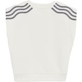 WE Fashion - Meisjes Sweater Top - Regular Fit - Wit - Katoen
