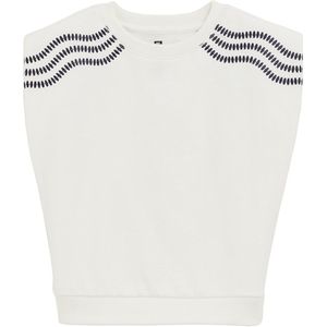 WE Fashion - Sweat Top - Wit - Regular Fit - Katoen