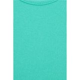 Jurk - Ribfluweel - Ronde Hals - Regular Fit - Zonder Mouwen - Vrolijke Ruches