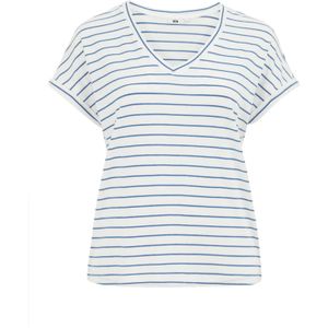 WE Fashion Shirt  blauw / wit