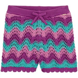 WE Fashion Broek  aqua / lila / orchidee