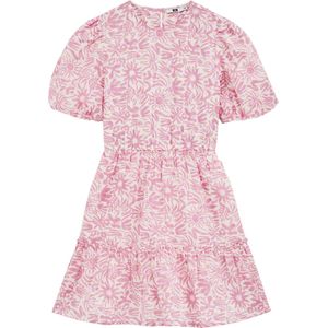 WE Fashion - Meisjes Jurk - Roze - Katoen - Regular Fit