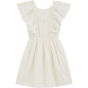 WE Fashion Jurk  goud / wit