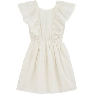 WE Fashion Jurk  goud / wit