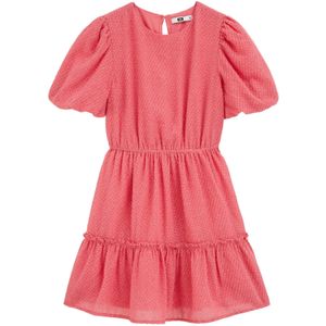 WE Fashion - Meisjes Jurk - Koraalroze - Glittergaren