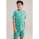 WE Fashion - Jongens Pyjama - Katoen - Met Print - Regular Fit