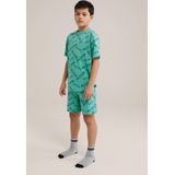 WE Fashion - Jongens Pyjama - Katoen - Met Print - Regular Fit