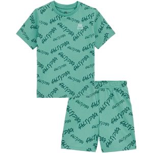 WE Fashion - Jongens Pyjama - Katoen - Met Print - Regular Fit