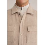 WE Fashion - Heren Overshirt - Regular Fit - Wolmix
