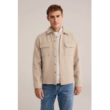 WE Fashion - Heren Overshirt - Regular Fit - Wolmix