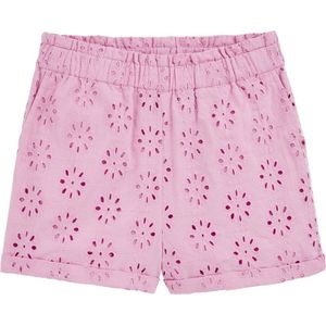 WE Fashion - Broek - Rosa - Katoen - Omgeslagen Zoom, Zakken aan de Zijkant, Borduursels, Gedrapeerd, Lichte Stof