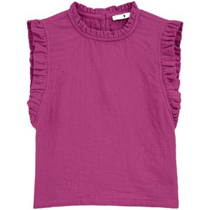 WE Fashion - Blouse - Lila - Mouwloos - Normale Pasvorm