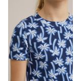 WE Fashion - Meisjes Jurk - Regular Fit - Donkerblauw - Katoen