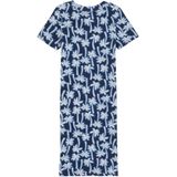 WE Fashion - Meisjes Jurk - Regular Fit - Donkerblauw - Katoen