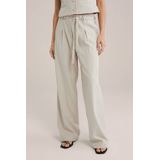 WE Fashion - Damesbroek - Zandkleur - Polyester - Losse Pasvorm
