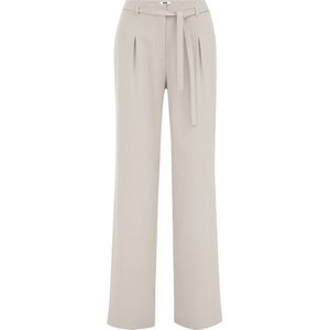 WE Fashion - Damesbroek - Zandkleur - Polyester - Losse Pasvorm