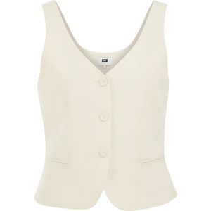 WE Fashion - THE ELEGANT GILET - Gilet - Dames - Getailleerd - Linnenmix