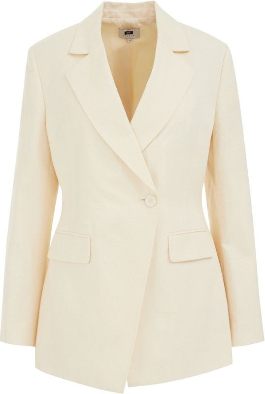 WE Fashion - Getailleerde Blazer - Ecru