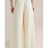 Pantalon - Zwart - Katoen - Hoge Taille met Plooien