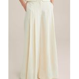 Pantalon - Zwart - Katoen - Hoge Taille met Plooien