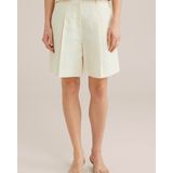 WE Studio - THE ELEGANT SHORTS - Dames Short - Ecru - Regular Fit - Tencel