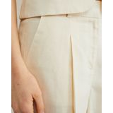 WE Studio - THE ELEGANT SHORTS - Dames Short - Ecru - Regular Fit - Tencel