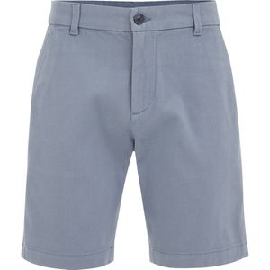WE Fashion - Heren regular fit chinoshort met structuur - Regular fit - Lichtblauw - Katoen - Maat: 38