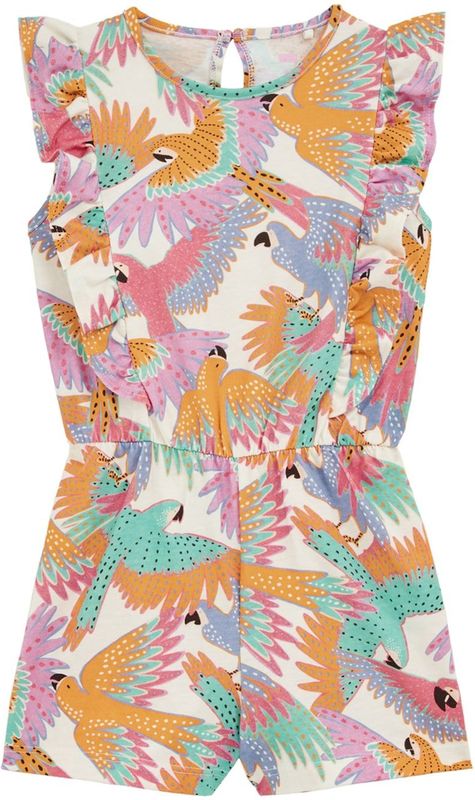 WE Fashion Overall  oranje / pink / zwart / wit