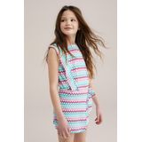 WE Fashion - Meisjes Singlet - Paars - Dessin - Regular Fit