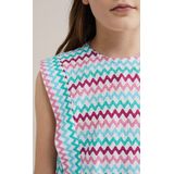 WE Fashion - Meisjes Singlet - Paars - Dessin - Regular Fit