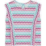 WE Fashion - Meisjes Singlet - Paars - Dessin - Regular Fit