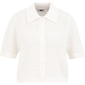 WE Fashion Gebreid vest  wit