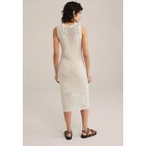 WE Fashion - Gebreide Jurk - Beige - 3/4 Lengte - Mouwloos