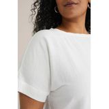 WE Fashion Dames top met strikdetail - Curve