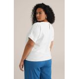 WE Fashion Dames top met strikdetail - Curve