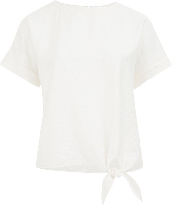 WE Fashion Dames top met strikdetail - Curve