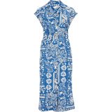 WE Fashion - Curve - Midi Jurk - Met Ceintuur - Regular Fit - V-hals