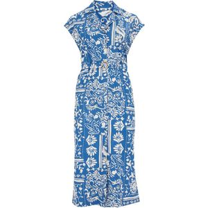 WE Fashion - Curve - Midi Jurk - Met Ceintuur - Regular Fit - V-hals