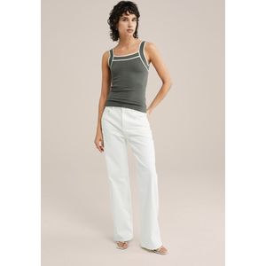 Blue Ridge - Dames high rise wide leg jeans - Gebroken wit - Katoen