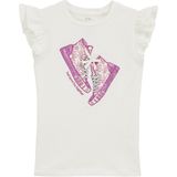 WE Fashion - Meisjes Top - Wit - Regular Fit - Katoen