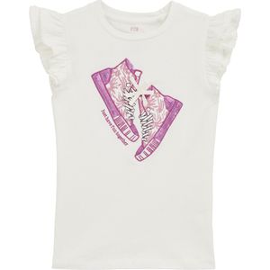 WE Fashion - Meisjes Top - Regular Fit - Korte Mouwen - Ronde Hals