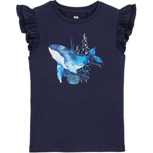 WE Fashion - Shirt - Navy - Pastelblauw - Wit