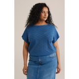 WE Fashion - Curve - Dames Trui - Opengewerkt Structuur