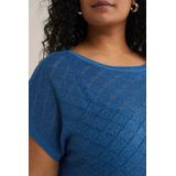 WE Fashion - Curve - Dames Trui - Opengewerkt Structuur